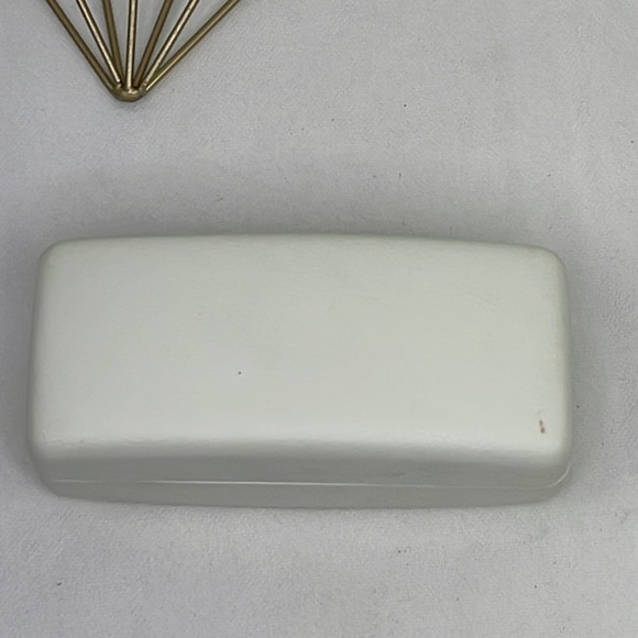 Versace White Leather with Gold Letters Sunglass Case - Picture 4 of 6